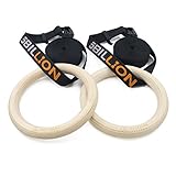 5BILLION Turnringe Holz Gymnastikringe Ringe Turnen für Fitness mit Hochfeste...