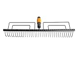 Fiskars Rasenrechen mit 35 Zinken, Werkzeugkopf, Breite: 57 cm, Gehärtete Stahlzinken,...