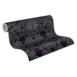 A.S. Création Black & White Vliestapete mit Ornamenten 0,53 x 10,05 m – Schwarz, Silber...