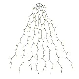 SALCAR 2m Christbaumbeleuchtung mit Ring und 8 Girlanden, 280er LED Überwurf...