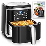 Aigostar Cube Heißluftfritteuse 7L XXL Friteuse Heissluft 1900 W...