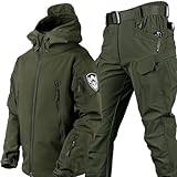 KEAAN Herren-Angleranzug, Winter, Haifischhaut, Softshell-Fleece, dick, Bergsteigen,...