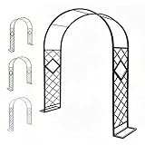 Generisch Schwer Rosenbogen 140-380cm Metall Gartenbogen Torbogen Rankhilfe Rankgitter...