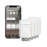 Eve Thermo, 4er Set - Smartes Heizkörperthermostat, Made in Germany, spart Heizkosten,...