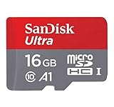 SanDisk Ultra 16 GB microSDHC Memory Card + SD Adapter with A1 App Performance Up to 98...