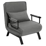 WOLTU Schlafsessel 3 in 1, Schlafsofa mit Bettfunktion, Klappsessel mit Verstellbarer...