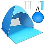 JOPHEK Pop-Up Beach Shelter, Beach Tent UPF 50+Portable Beach Tent Small Pack Size,...