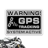 GPS-Tracker-Aufkleber – Auto-Alarm-Aufkleber | 10 Fahrradweg-Warnaufkleber, Aufkleber...