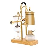 Bdneygtyr Siphon Kaffeemaschine 400ml, Vakuum Kaffeebereiter mit Alkohollampe, Edelstahl &...