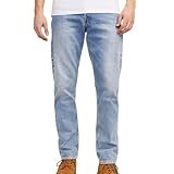 JACK & JONES Straight Leg Jeans Loose Fit Relaxed Denim Vintage Style mit Knopfleiste...