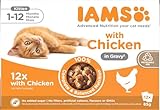 IAMS Delights Kitten Nassfutter - Multipack Katzenfutter mit Huhn in Sauce, hochwertiges...