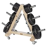 Wood Spotter WS-1, Hantelscheibenständer, Hantelbaum, Scheibenaufnahme: 30mm, bis 100kg...