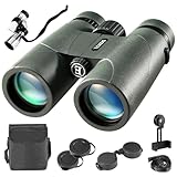 HD 10 x 42 Fernglas mit Handy-Adapter und 8 x 20 Eck-Monokular – großes Fernglas mit...