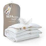 BEFA SOFT Daunendecke Ganzjahr 155x220 cm | Federbettdecke 90% Federn & 10%...