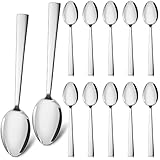 HaWare Löffel 12 Stück, Edelstahl Suppenlöffel Esslöffel 12er Set, Elegantes...