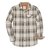 Dubinik® Flanellhemd Herren Kariert Flanellhemden Langarm Casual Button Down Freizeithemd...