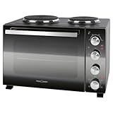 ProfiCook Minibackofen mit Kochplatten und Drehspieß | 32L | Umluft, Oberhitze,...