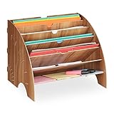 Relaxdays Dokumentenablage, 6 Ablagefächer, DIN A4, HxBxT: 27 x 34 x 27 cm,...