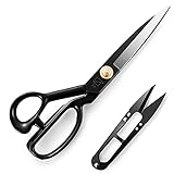 Schneiderschere Stoffschere 25,4cm - Profi Textilschere Scharf aus Edelstahl, Schere zum...