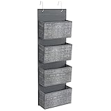 SONGMICS Hängeorganizer mit 4 Taschen, Hängeregal, Kleiderschrank-Organizer,...