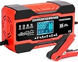 10A Autobatterie Ladegerät, 12V/24V Smart vollautomatische Batterie Ladegerät mit...