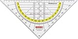 Brunnen 104975701 Geometrie-Dreieck/Geodreieck (für Schule und Büro 16 cm, mit...