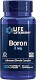 Life Extension Boron (Bor), 3mg, mit Vitamin B2, 100 vegane Kapseln, Laborgeprüft,...