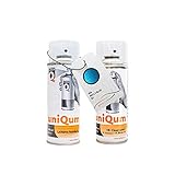 uniQum Spraydose Autolack + Klarlack für KIA RALLY BLUE B7 Autolack Reparatur 2x 400 ml
