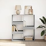 Iiaky Bücherregal/Raumteiler Regal Wohnzimmer BüCherregal Deko Raumteiler Regal Grau...