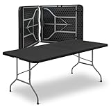 Athena Collection Quadratischer Klapptisch, 2,4 m, für drinnen und draußen, faltbarer...