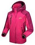 donhobo Jacken Damen Outdoorjacke Wasserdicht Windjacke Leicht Wanderjacke...
