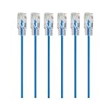 Mygatti Ultradünn/slim OD:2.8mm CAT 6 Ethernetkabel(6-Stück)-3m, flexibel UTP...