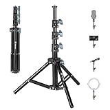 TARION Lichtstativ 130cm Metall Lampenstativ: Tischstativ Bodenstativ für...