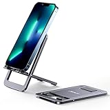 JSAUX Handy Ständer, Faltbarer Aluminium Handyhalterung Tisch Tragbar Handy...