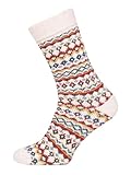 Ein Paar Bunte Jacquard Muster Wollsocken Für Damen Und Herren Weiche Dicke Kuschelsocken...