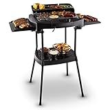 oneConcept Dr. Beef II Elektrogrill, nutzbar als Standgrill oder Tischgrill, In...