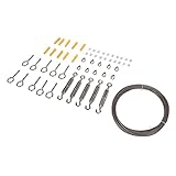 Edelstahl-Drahtseil-Set, Ösenhakenschraube, Aluminium-Crimphülse, 15 m, leicht, robust,...
