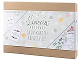 Loveria Grußkarten Kartenbastelset für Erwachsene zum Selbst Gestalten - 16 hochwertige...