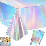 2 Stück Bunt Plastik Tischdecke Geburtstag,Bunt Plastik Tischdecken 137x274cm...