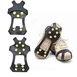 Jasminum Spikes,Antirutsch Schuhspikes,Schuhkrallen,Steigeisen,10-Stud Ice Klampen...