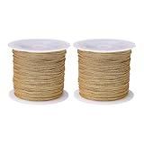 FSSTUD 25 m x 0,8 mm, 2 Rollen, metallisches Nylon, geflochtene Perlenschnur, chinesisches...