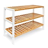 Relaxdays Schuhregal aus Bambus HxBxT: ca. 54,5 x 70 x 24,5 cm Schuhschrank mit 3 Ablagen...