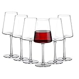 Amisglass Weingläser 500 ml, 6er Set Weinglas für Rotweine und Weißweine, bleifreie &...
