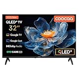 coocaa QLED Smart TV 32 Zoll, 80cm, QLED Fernseher kompatibel mit Google TV, HDR10, Dolby...