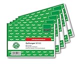 SIGEL SD022 Quittungsblock A6 quer, 5 Stück, 2x40 Blatt, selbstdurchschreibend,...