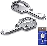 24-in-1-Multi-Tool-Schlüssel, schlüsselförmiges Edelstahl-Taschenwerkzeug,...