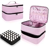 Doppelschichtige Nagellack Organizer, Nagellack Aufbewahrung Tasche, Tragbare Tragetasche...
