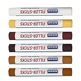 Diuyzoc Möbelreparaturset, Crack Fast Fix, 6 Farben, Markierungen für Kratzabdeckungen...