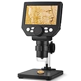 Sunowl Mikroskop Digital, 4.3-Zoll 1080P USB Mikroskop mit 8 Einstellbare LED-Lichter,...