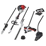 Scheppach Benzin Motorsense MTC42-5P | 1,5PS - 2-Takt Motor | 42,7cm³ | 5in1...
